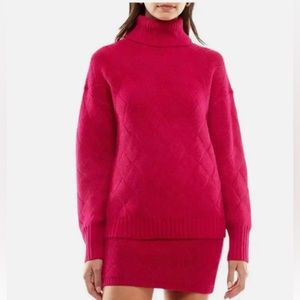 NWOT WAYF x Jourdan Sloane Bridget Tie Back Sweater Hot Pink Size medium NWOT